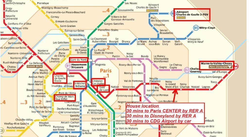 Chambre D'Hotes Proche De Disneyland Et Pas Loin De Paris Bussy-Saint-Georges Kültér fotó